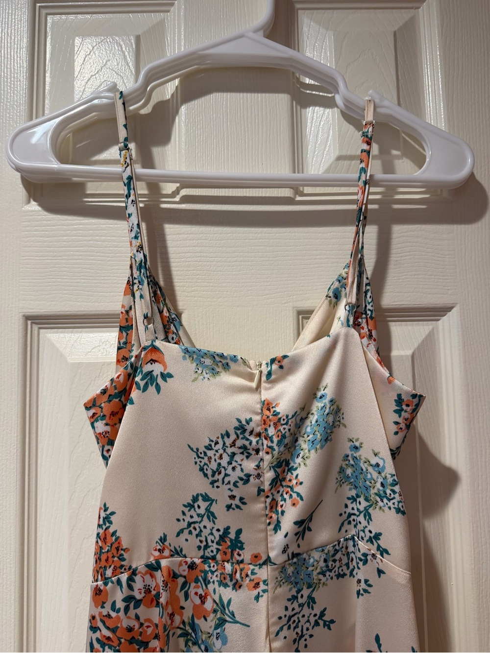 Petal & Pup Cream Maxi Dress with Teal & Orange Floral Print - Picture 4 of 4